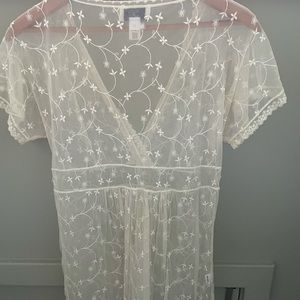 Lace short sleeve blouse